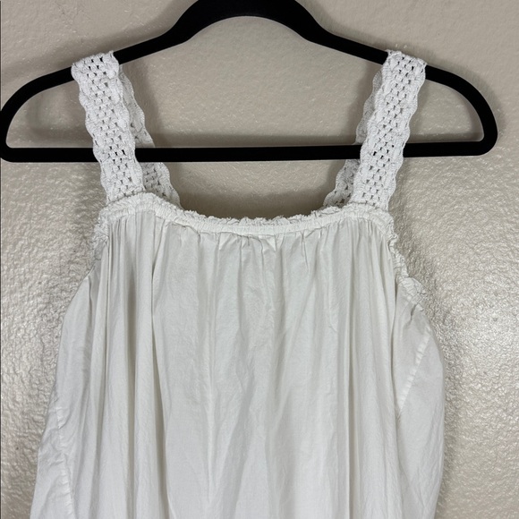 Doen White Maxi Dress with Eyelet Trim